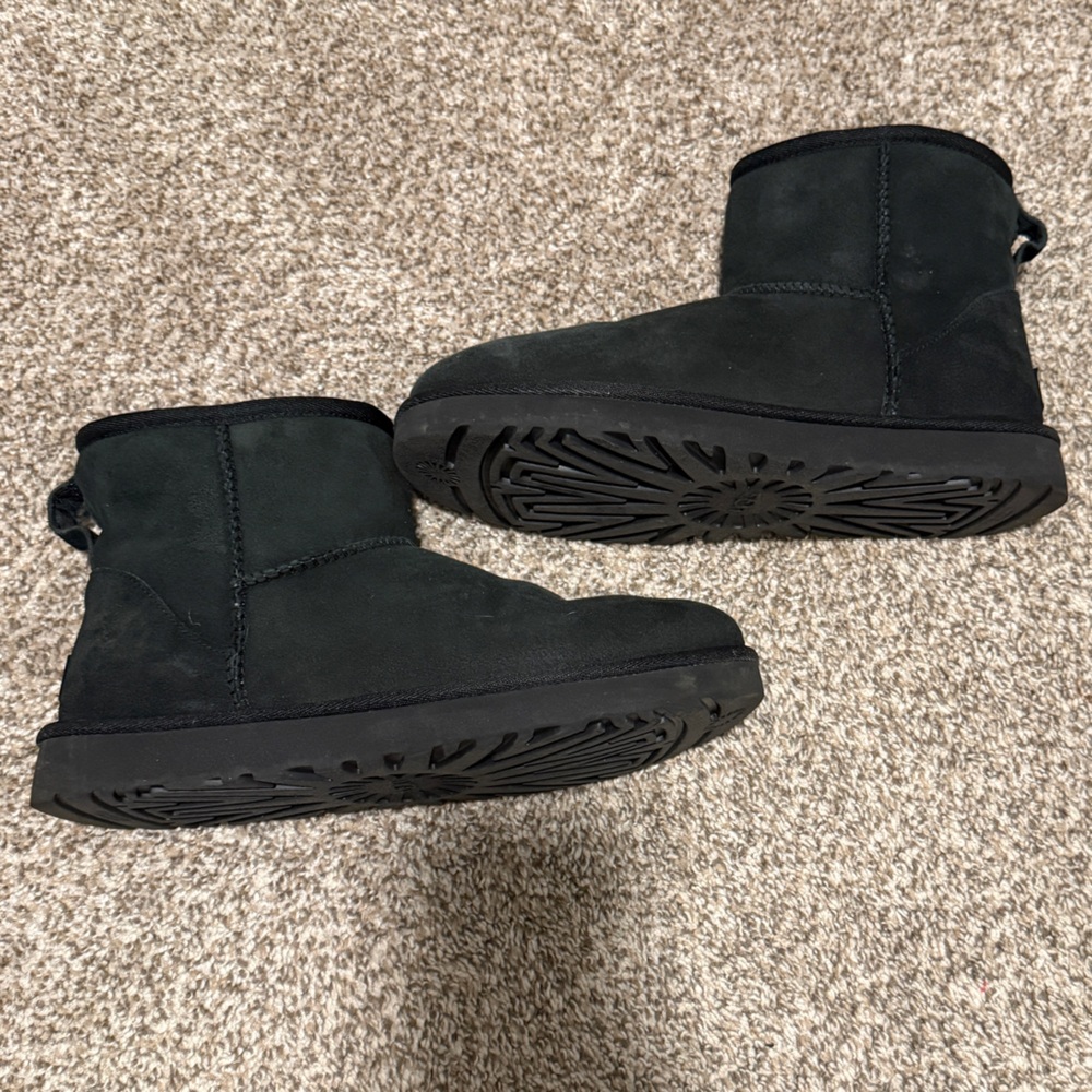 UGG Black Sheepskin Lined Boots